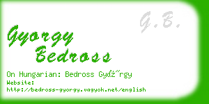 gyorgy bedross business card